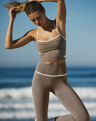 Vuori AllTheFeels™ Corset Tank | Smokey Taupe