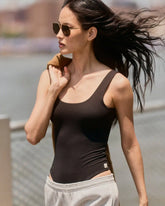 Sleeveless Halo Bodysuit | Solid Black