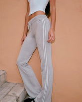 Halo Low Rise Slim Flare Retro Pant | Pale Grey Heather