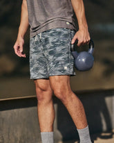 Banks Session Short Unlined 5" | Misty Blue Riptide Camo