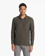 Long Sleeve Strato Tech Polo | Balsam Heather