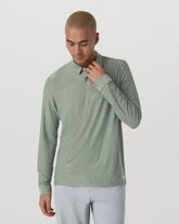Long Sleeve Strato Tech Polo | Thyme Heather
