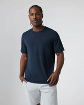 Short Sleeve Current Stripe Tee | Ink