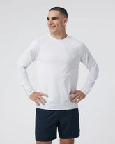 Long Sleeve Viewpoint Performance Tee | White