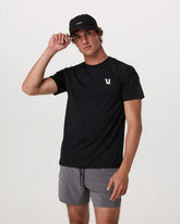 Short Sleeve Viewpoint Performance Tee | Black Logo Graphic