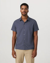 Short Sleeve Manhattan Button Down | Azure