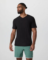 Strato Tech V-Neck Tee | Black