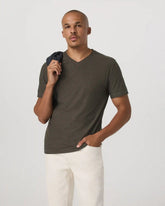 Strato Tech V-Neck Tee | Dark Oregano Heather