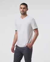 Strato Tech V-Neck Tee | Frost Grey Heather