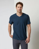 Strato Tech V-Neck Tee | Navy Heather