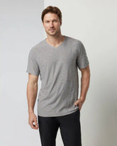 Strato Tech V-Neck Tee | Heather Grey