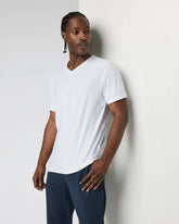 Strato Tech V-Neck Tee | White