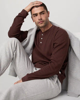 Waffle Henley | Burgundy