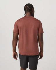 Short Sleeve Ponto Performance Tee | Firebrick Heather