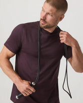 Short Sleeve Ponto Performance Tee | Raisin Heather