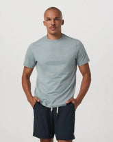 Short Sleeve Ponto Performance Tee | Misty Blue Heather