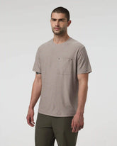Short Sleeve Strato Pocket Tee - Relaxed Fit | Mocha Heather