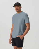 Short Sleeve Strato Pocket Tee - Relaxed Fit | Dusty Blue Heather