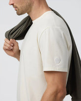 Short Sleeve Feather Tee - Relaxed Fit | White Sand