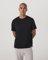 Short Sleeve Merino Wool Tee | Black