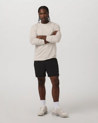 Long Sleeve Ponto Performance Tee | Oatmeal Heather