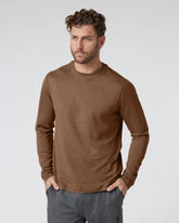 Long Sleeve Ponto Performance Tee | Pecan Heather