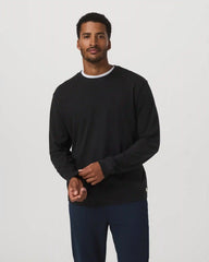 Long Sleeve Vuori Heavyweight Cotton Tee - Relaxed Fit | Black