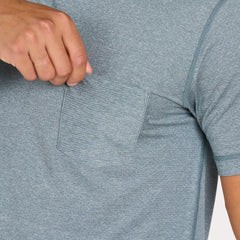 Tradewind Performance Tee | Steel Blue Heather