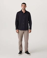 Long Sleeve Knit Oxford Button Down - Classic Fit | Black