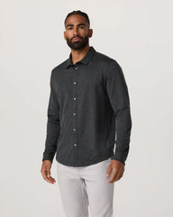 Long Sleeve Ponto Button Down Shirt | Charcoal Heather