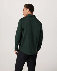 Long Sleeve Ponto Button Down Shirt | Evergreen Heather