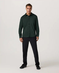 Long Sleeve Ponto Button Down Shirt | Evergreen Heather