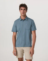 Short Sleeve Ponto Button Down Shirt | Abyss Heather