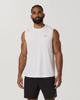 Sleeveless Viewpoint Muscle Tank 2.0 | White/Breeze