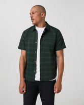 Short Sleeve Plaid Button Down Shirt | Evergreen