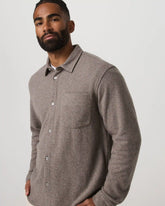 Long Sleeve Altitude Wool Button Down - Relaxed Fit | Phantom Grey