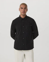 Long Sleeve Altitude Wool Button Down - Relaxed Fit | Volcanic Ash