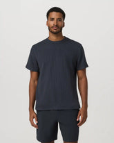 Short Sleeve Lightweight Tech Waffle Tee - Relaxed Fit | Navy