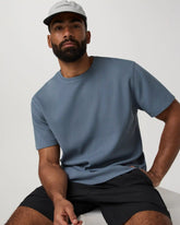 Short Sleeve Lightweight Tech Waffle Tee - Relaxed Fit | Waterfall