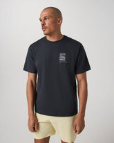 Short Sleeve Heavyweight Cotton Graphic Tee | Navy