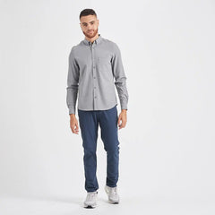 Bishop Long-Sleeve Button-Down | Light Grey