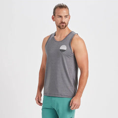 Watermans Sun Stripe Tank | Heather Grey