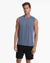 Zephyr Muscle Tee | Light Azure Heather
