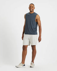 Zephyr Muscle Tee | Indigo Heather