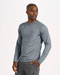 Long Sleeve Tradewind Performance Tee | Cloud Heather