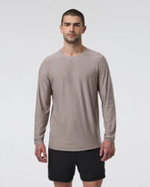 Long Sleeve Strato Tech Tee | Mocha Heather