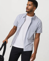 Short Sleeve Bridge Button Down | Atmosphere Mini Stripe