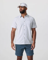 Short Sleeve Bridge Button Down | Frost Grey Triple