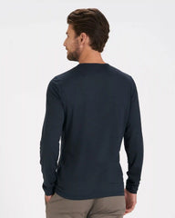 Long-Sleeve Ease Performance Henley | Ink Heather