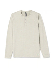 Long Sleeve Ease Performance Henley | Toast Heather